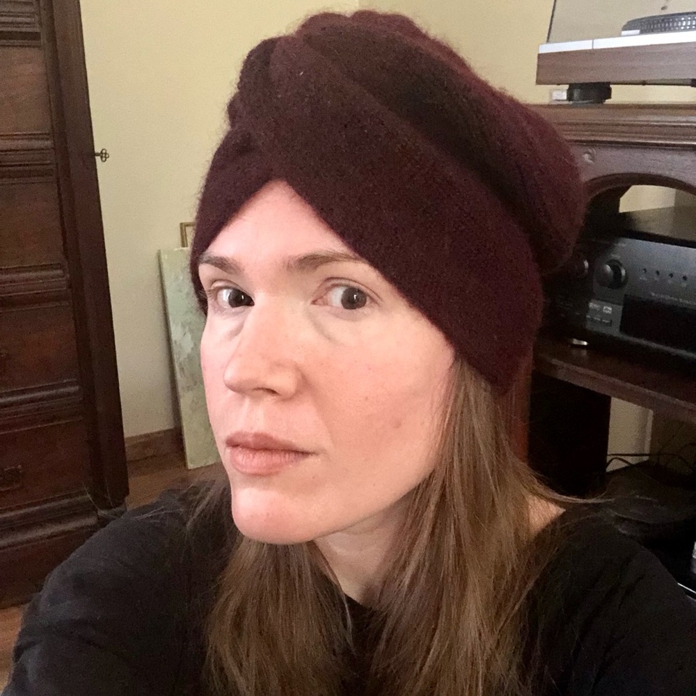 BNWOT Burgundy Wool & Mohair Twist Turban From & Other Stories